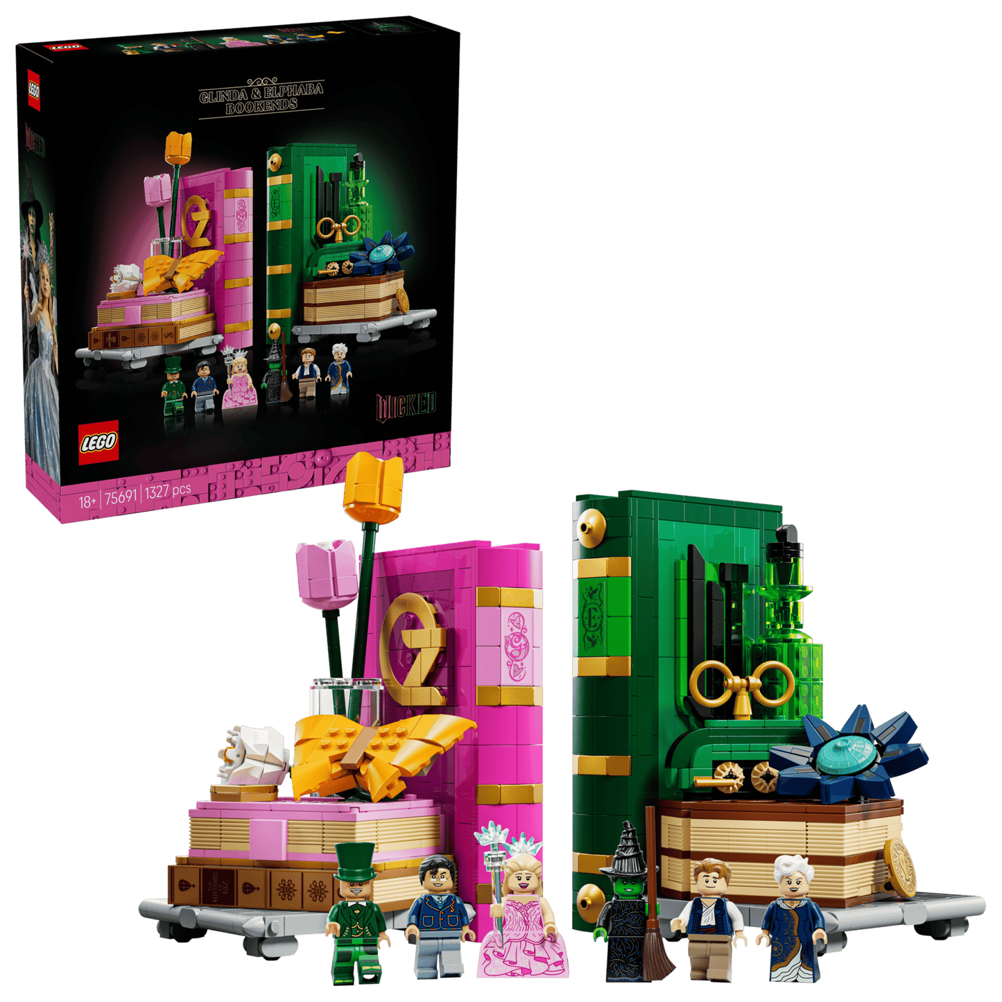 LEGO Wicked 75691 Glinda & Elphaba Bookends | 1327 onderdelen